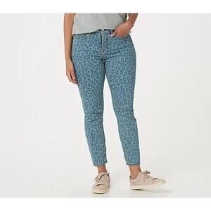Jen7 by 7 for All Mankind Sunrise Leopard Jeans 8 NEW